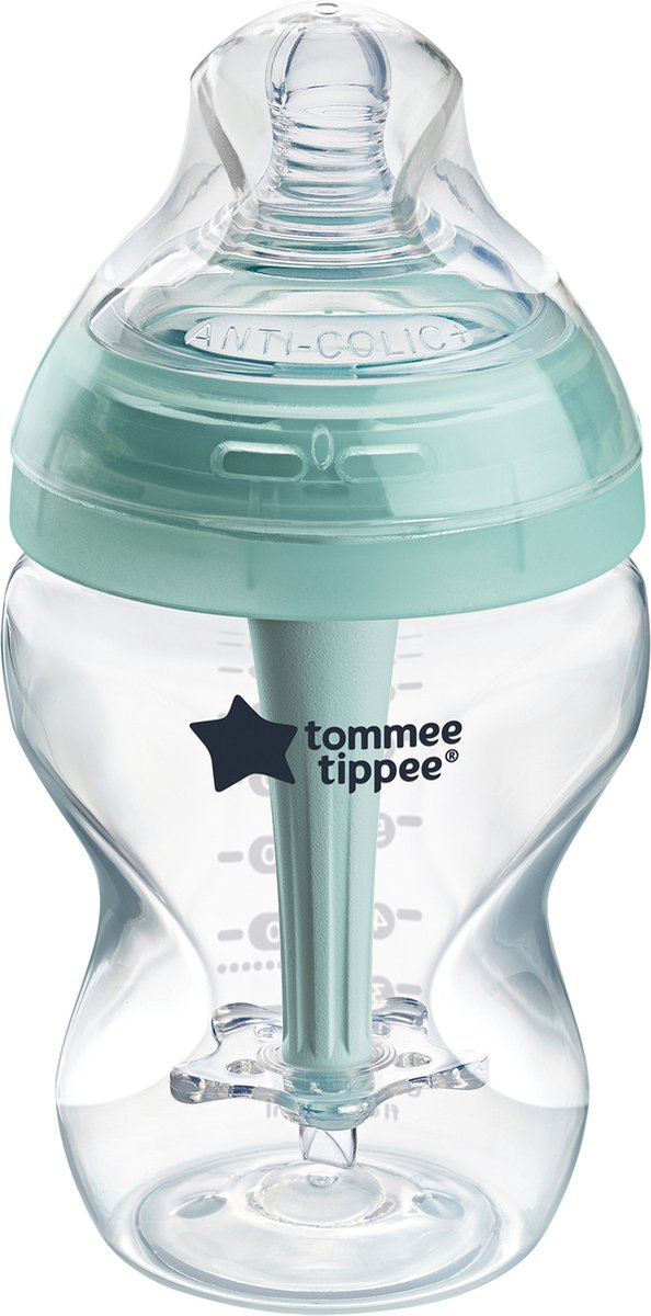 Tommee tippee advanced anti-colic babyfles - set van 1 x 260ml baby fles - lage toevoersnelheid 0m+