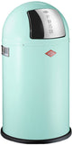 Wesco pushboy junior prullenbak | 22 liter | metaal - mint | vuilnisbak - made in germany