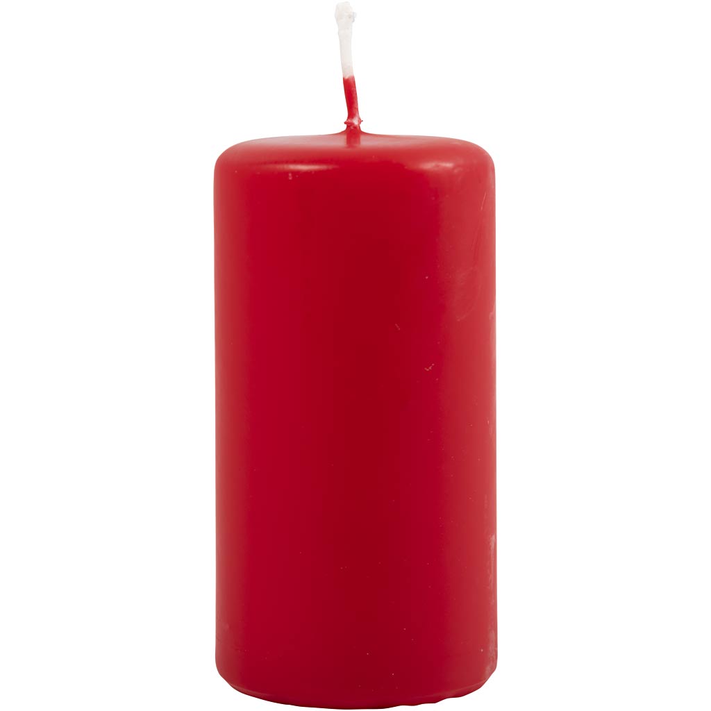 Creativ company http: www.cchobby.nl kaarsen-h-100-mm-d-50-mm-rood-6-stuk-1-doos