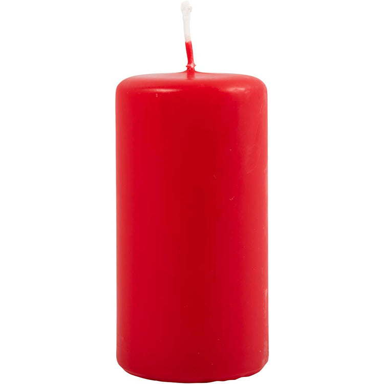 Creativ company http: www.cchobby.nl kaarsen-h-100-mm-d-50-mm-rood-6-stuk-1-doos