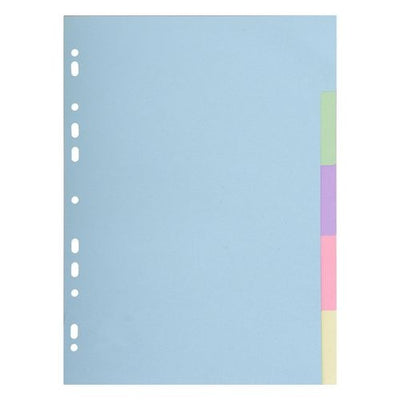 Tabbladen europa 1605e a4 210x297mm 300gsm assorti pastel pak 5 stuks