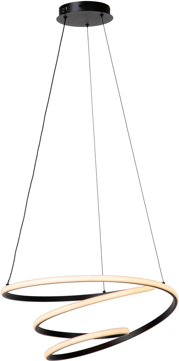 Lucide espiral - hanglamp - led dimbaar - cct - 1x40w 2700k 4000k - zwart | essential