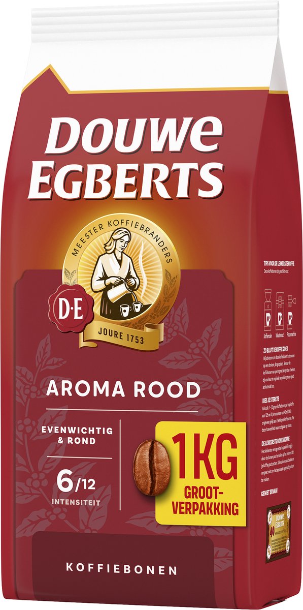 Douwe egberts aroma rood koffiebonen - 4 x 1kg