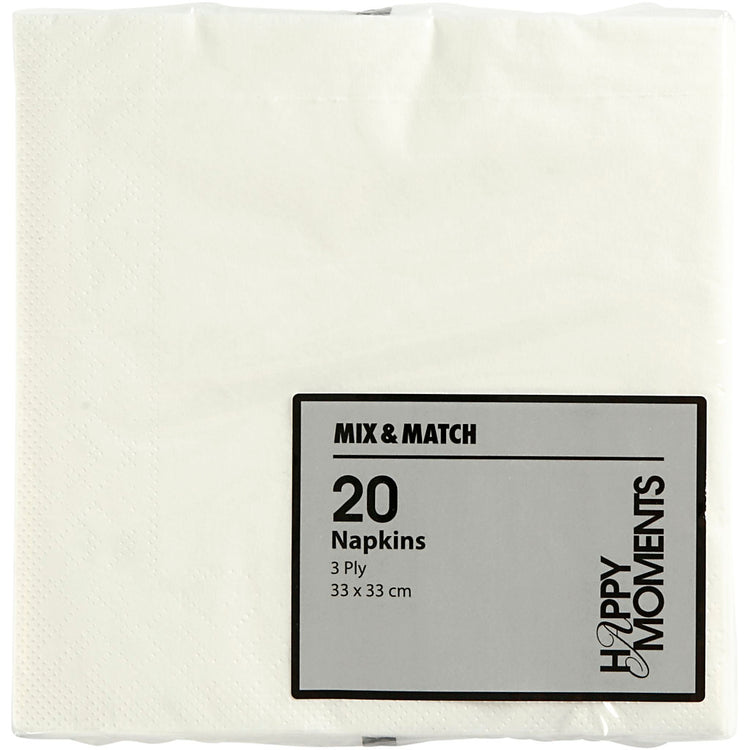 Https: www.cchobby.nl servetten-afm-33x33-cm-wit-20-stuk-1-doos