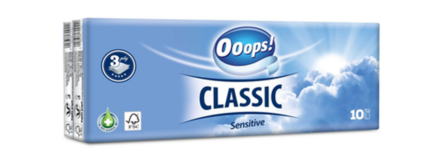 Ooops! tissues classic sensitive 10x10pcs