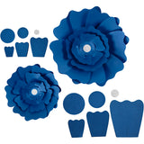 Https: www.cchobby.nl papieren-bloemen-d-15-25-cm-230-gr-blauw-2-stuk-1-doos - afbeelding 1