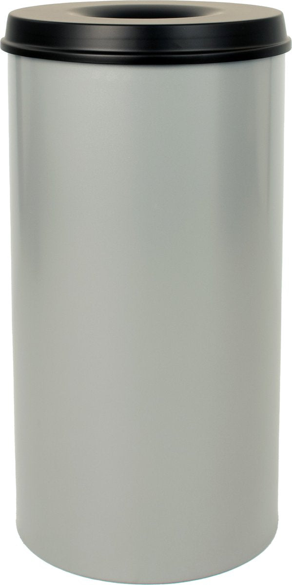 V-part - vlamdovende papierbak 50 ltr - steel - aluminiumgrijs, zwart