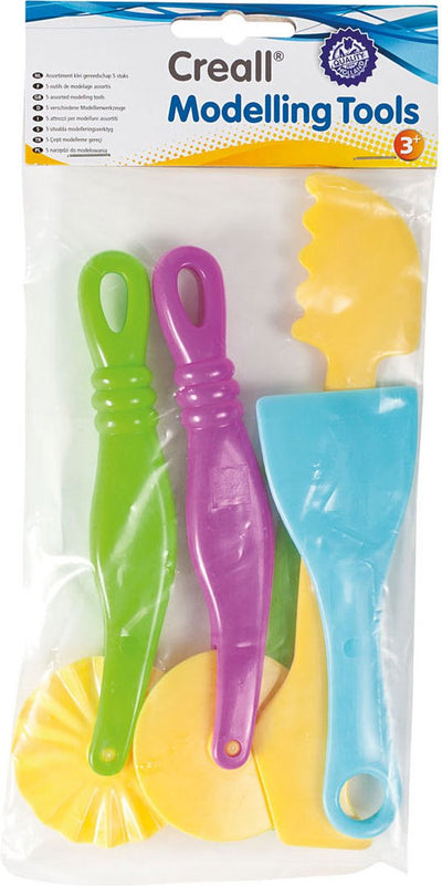 Creall klei gereedschap 5-delig plastic