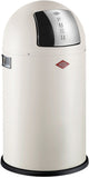 Wesco pushboy junior prullenbak | 22 liter | metaal - mat zand | vuilnisbak - made in germany