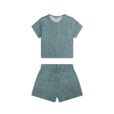Leopard | groen jongens set strand – muslin