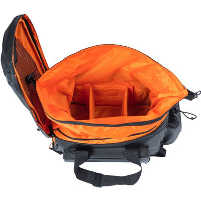 Basil Miles XL Pro bagagedragertas, zwart oranje, waterdicht, 9-36L, geschikt voor elektrische fietsen