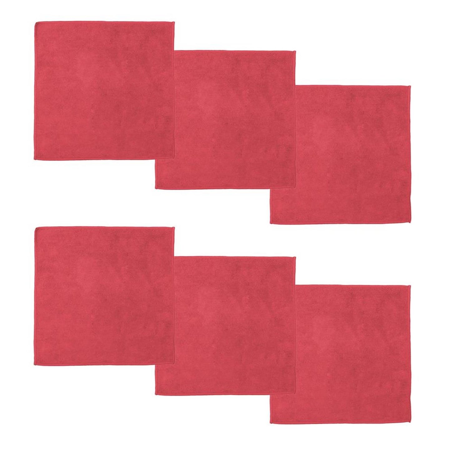 Ddddd microvezeldoek 30x30 rood 6 st.