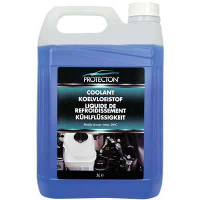 Protecton koelvloeistof kant klaar - geeft bescherming tot -26°c - beschermt het hele jaar door -tast geen lak, rubber of metaal aan - veilig voor radiator - voorkomt kalk- en schuimvorming - 5 liter