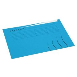 Binnenmappen djois a6002-446 karton 225g m2 a4 blauw ongelijkzijdig bedrukt