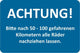 Eichner kundendienstaufkleber attention wheel nuts to b customer service rec.