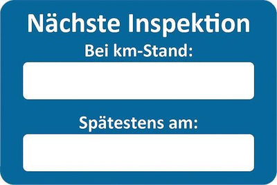 Eichner kundendienstaufkleber sticker inspection customer service sticker