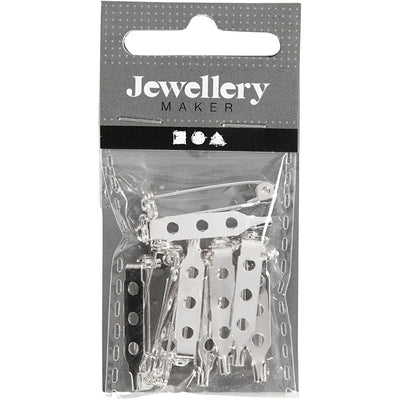 Creativ company cc brochespeld 25 mm zilver 10 stuks