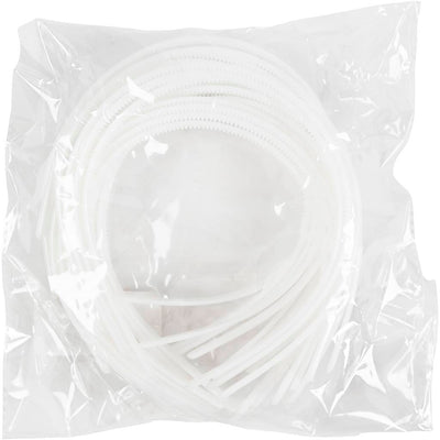 Creativ company plastic haarbanden wit 8 mm 20 stuks