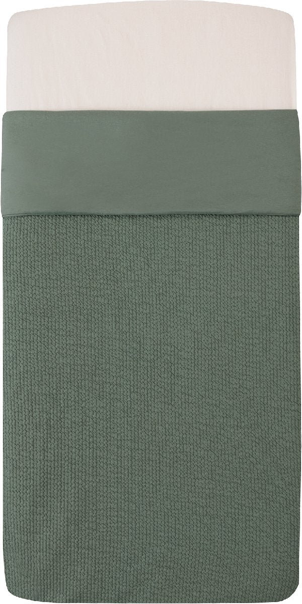 Witlof for kids ledikantdeken tuck-inn forest green waves 60 x 120 cm