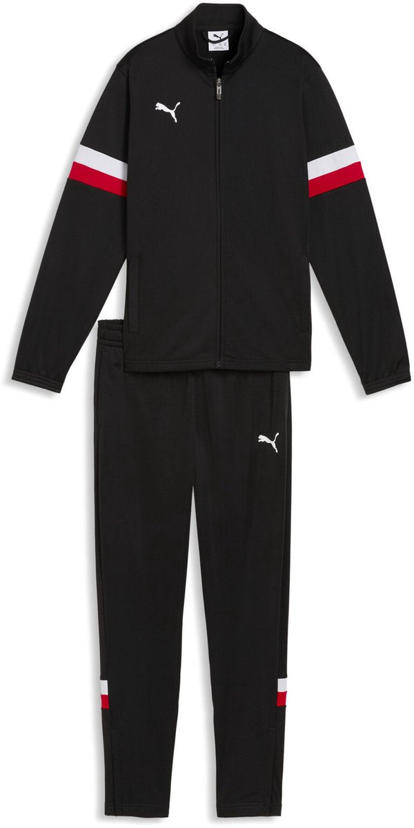 Puma individualrise tracksuit jr unisex trainingspak - black- white- red