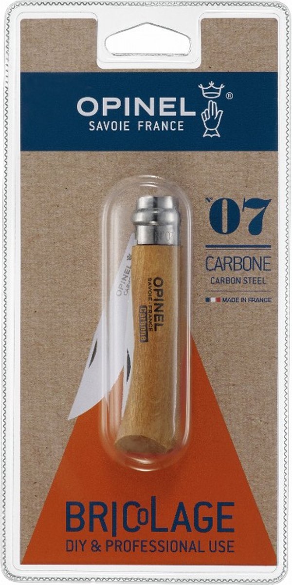 Opinel no.7 zakmes - carbonstaal- hout