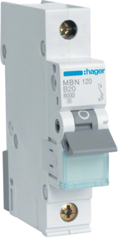 Hager mbn120 zekeringautomaat 1-polig 20 a