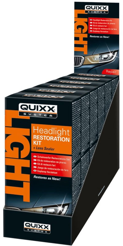 Quixx koplamp restauratie kit – herstelt matte vergeelde koplampen – verwijdert krassen oxidatie – geschikt voor alle auto’s