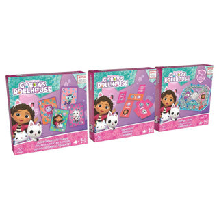 Spinmaster gabby's dollhouse popup spel, kaartspel, domino's - kinderspel