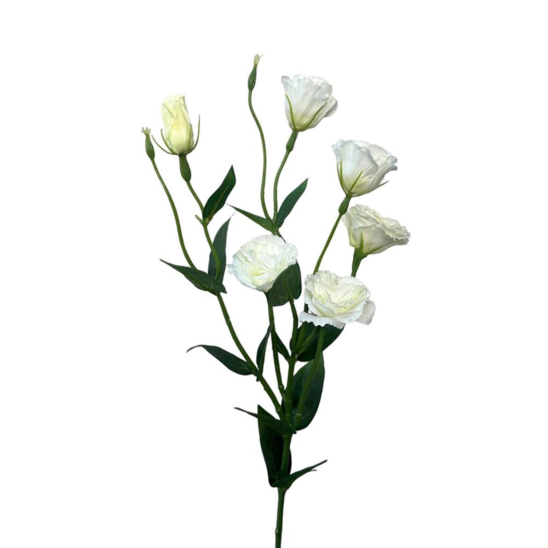 Roberts collection kunstbloem lisianthus spray 80cm wit