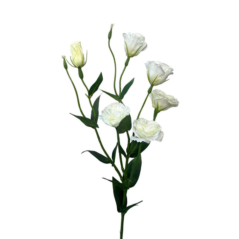 Roberts collection kunstbloem lisianthus spray 80cm wit