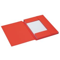 Stofklepmap spectrum djois a6010-242 karton 255g m2 a4 rood 3 kleppen recycled