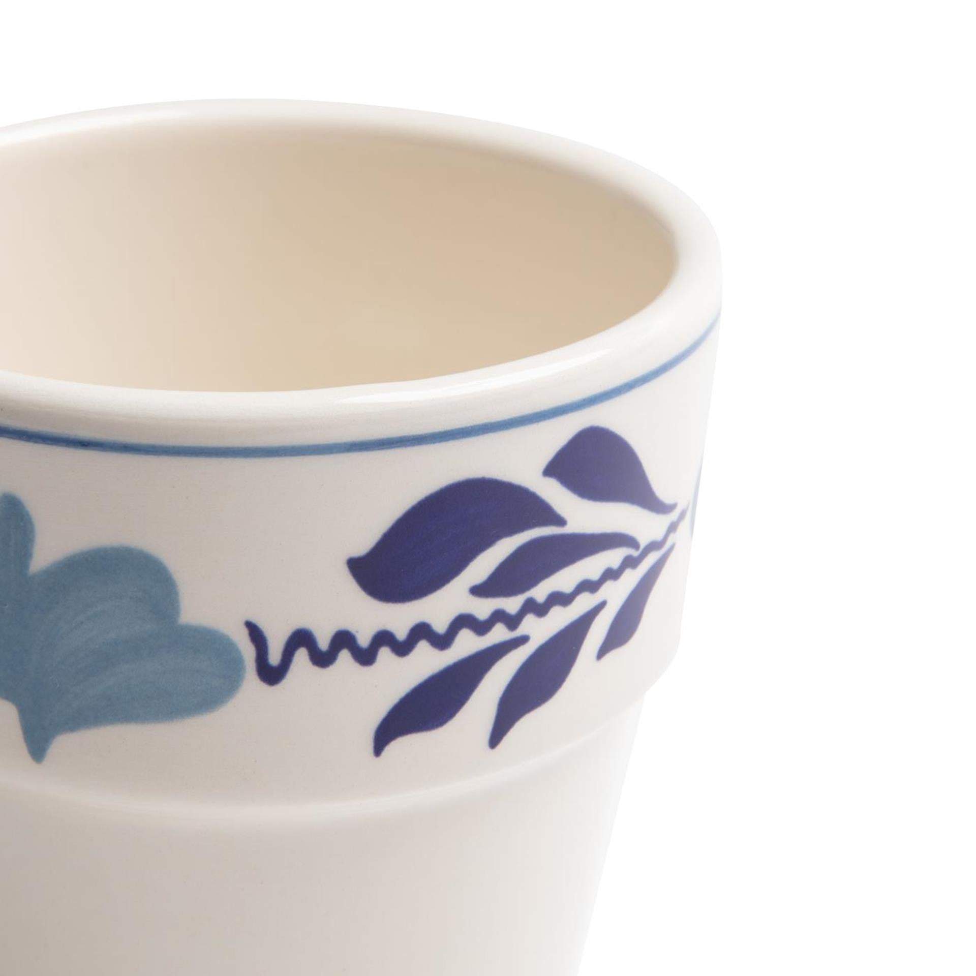Boerenbont boerenblauw melkbeker 0,25l decor 6st