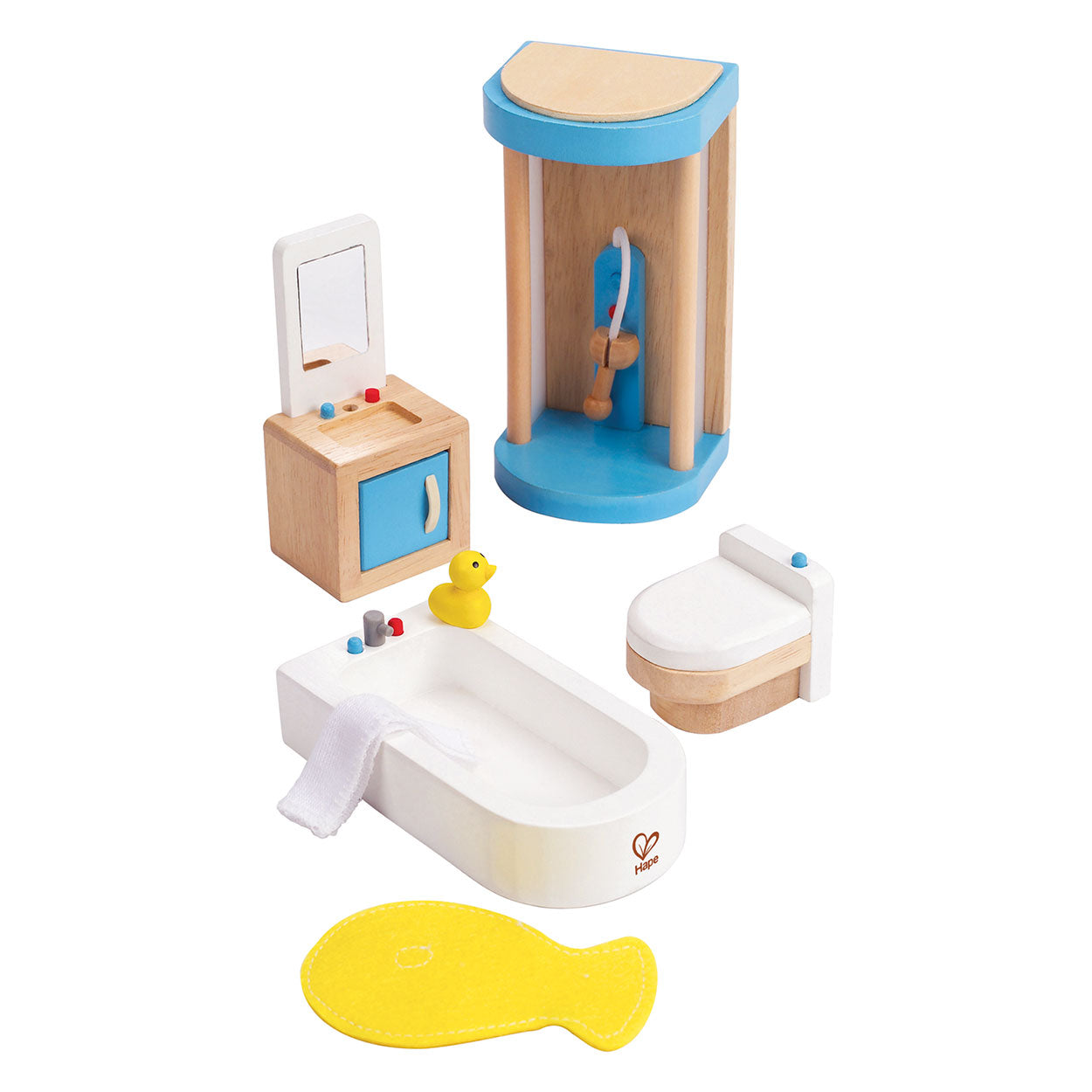Hape poppenhuis badkamer