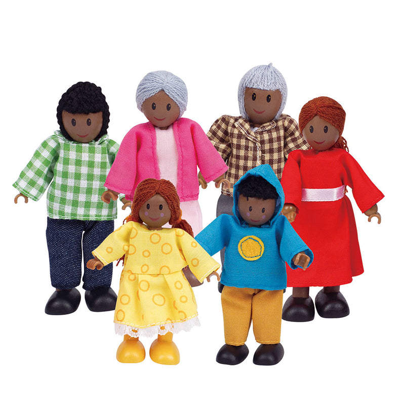 Hape poppenhuis familie afrikaans