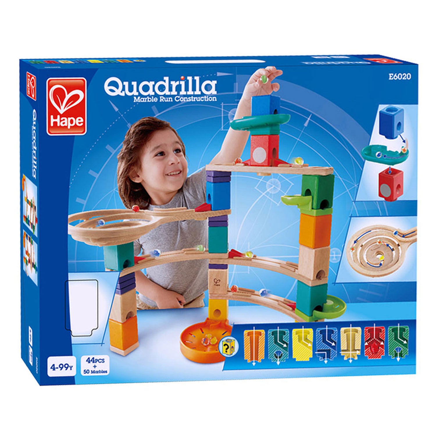 Quadrilla houten knikkerbaan - cliffhanger