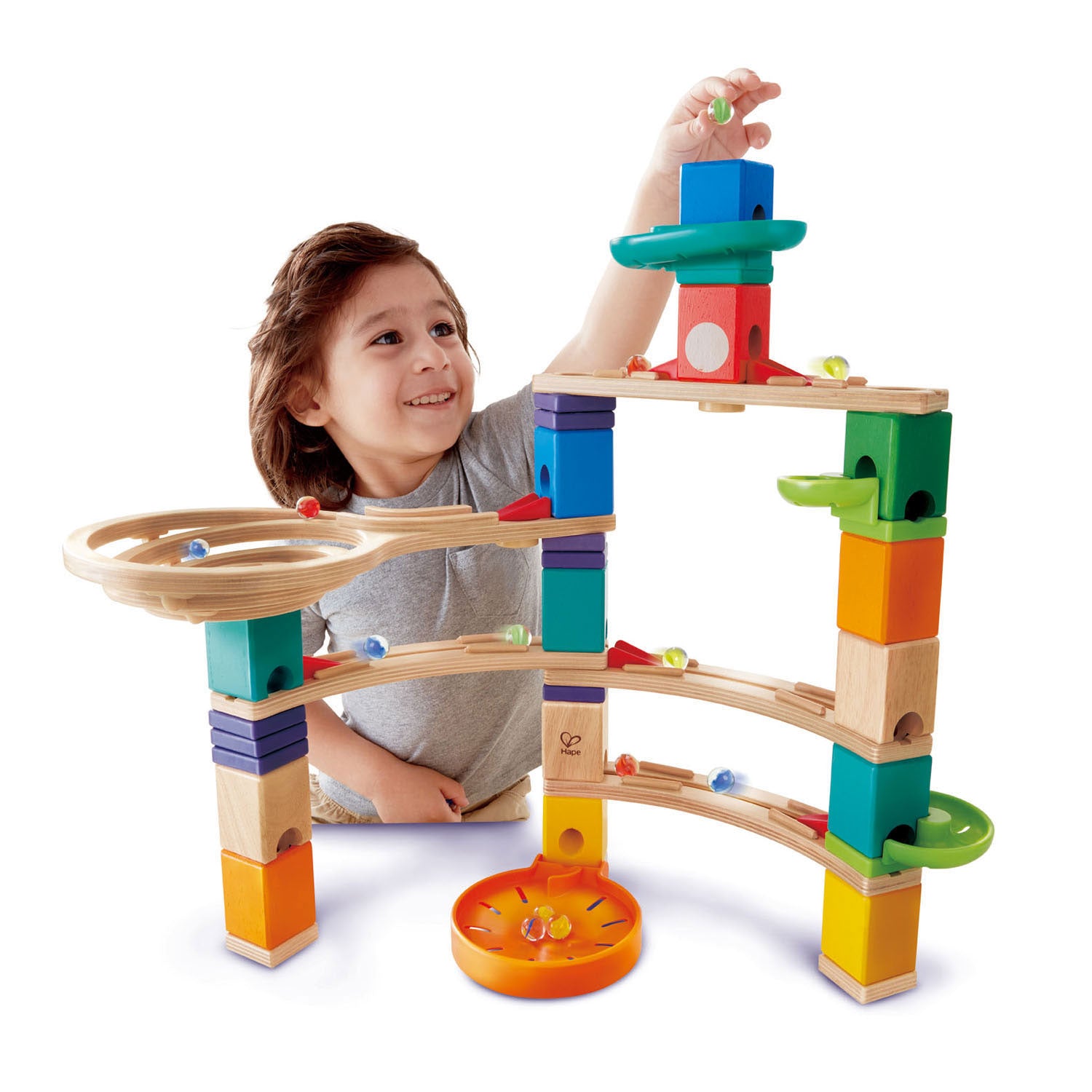 Quadrilla houten knikkerbaan - cliffhanger