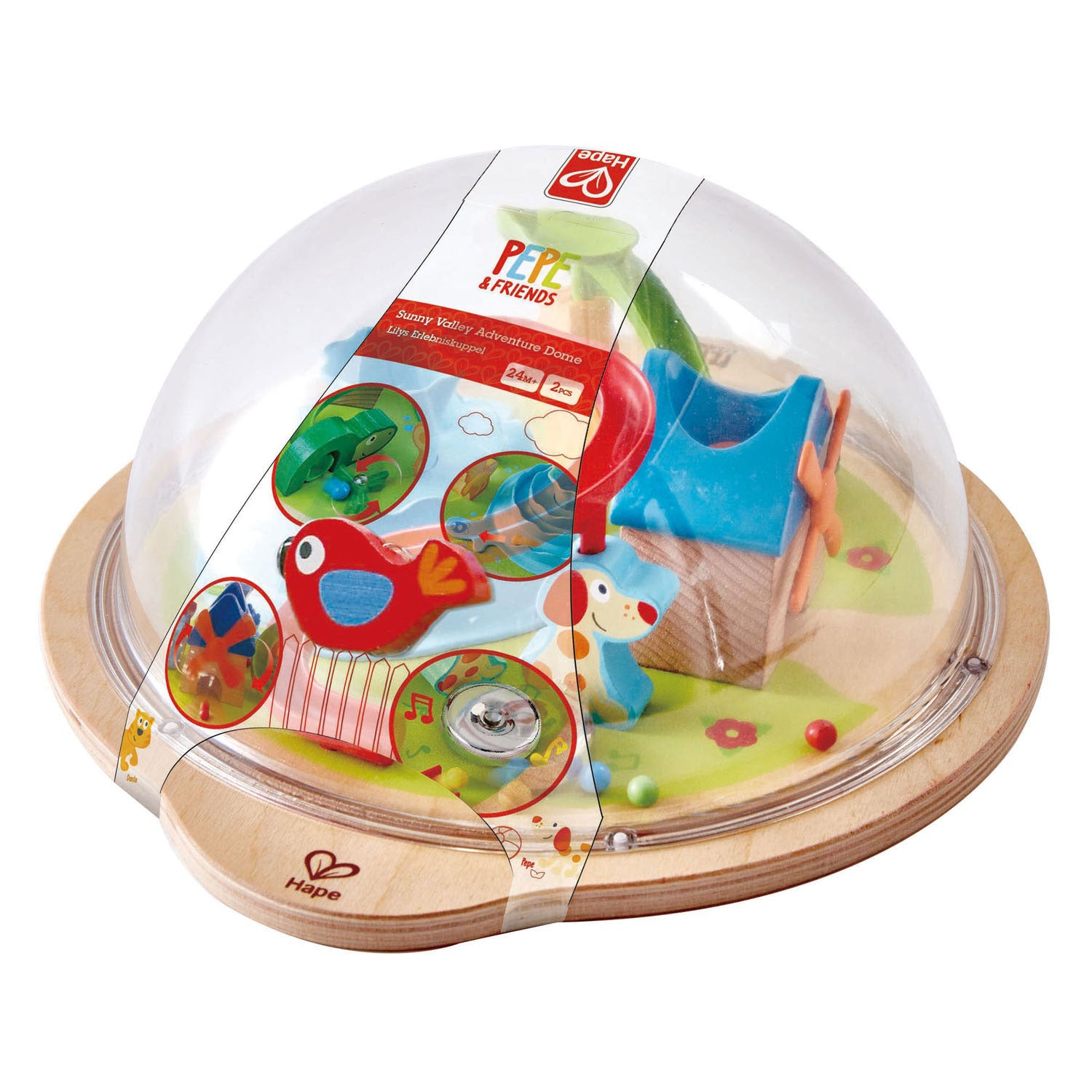 Hape bol met magnetisch doolhof sunney valley dome