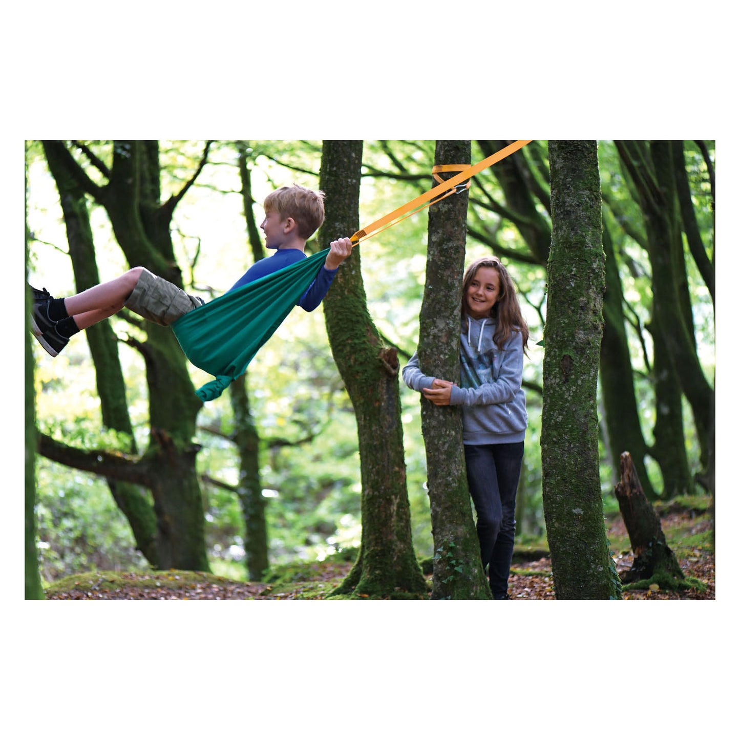 Hape pocket swing - draagbare boomschommel voor buiten, kamperen en wandelen, 5 jaar+