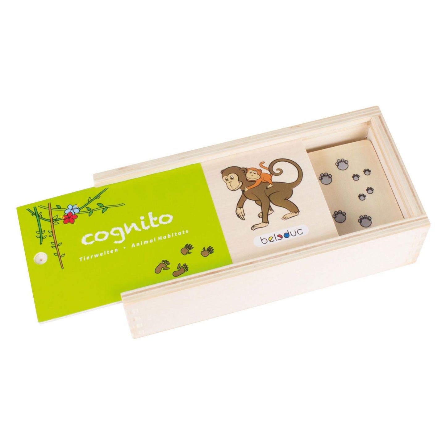 Beleduc cognito dierenmanieren herkennen houten kinderspel