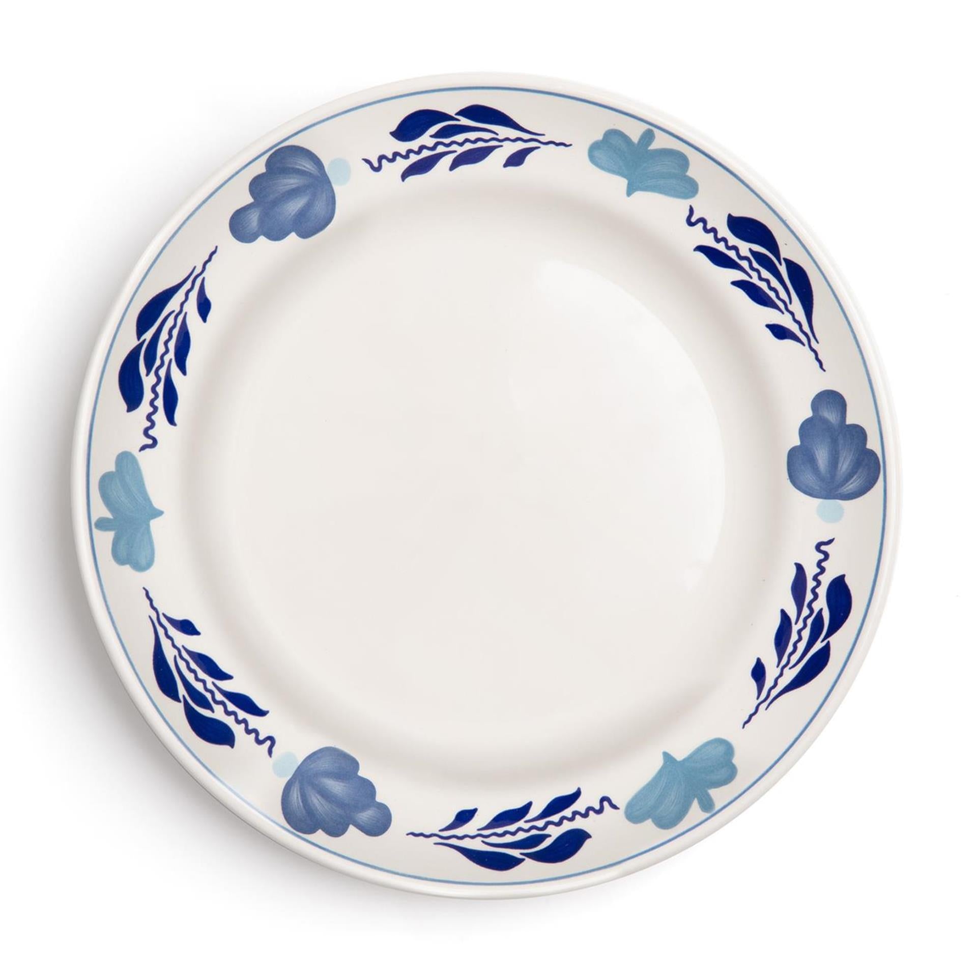 Boerenbont boerenblauw plat bord ø25,5cm decor doos a 6 stuks