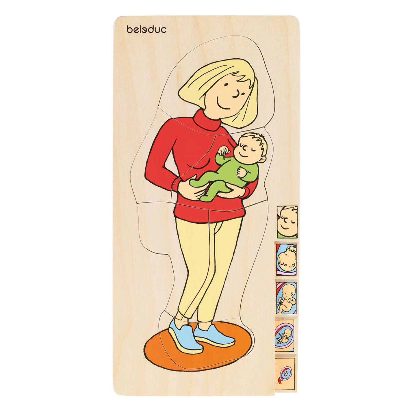 Beleduc houten lagenpuzzel zwangerschap