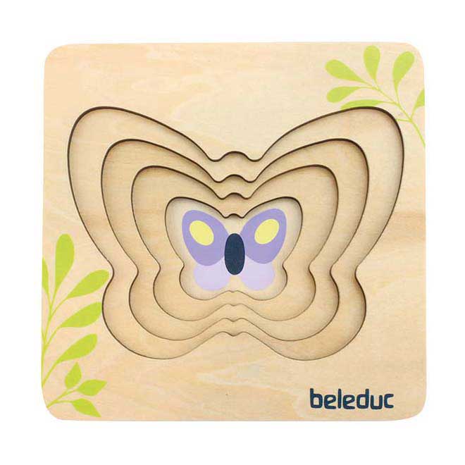 Beleduc houten lagenpuzzel vlinder