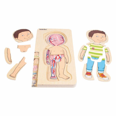 Beleduc houten lagenpuzzel jongen - 5 lagen