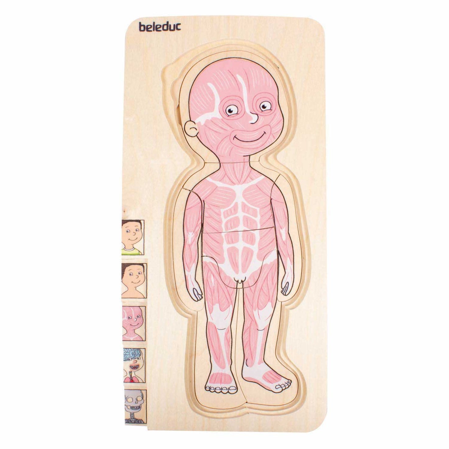 Beleduc houten lagenpuzzel jongen - 5 lagen