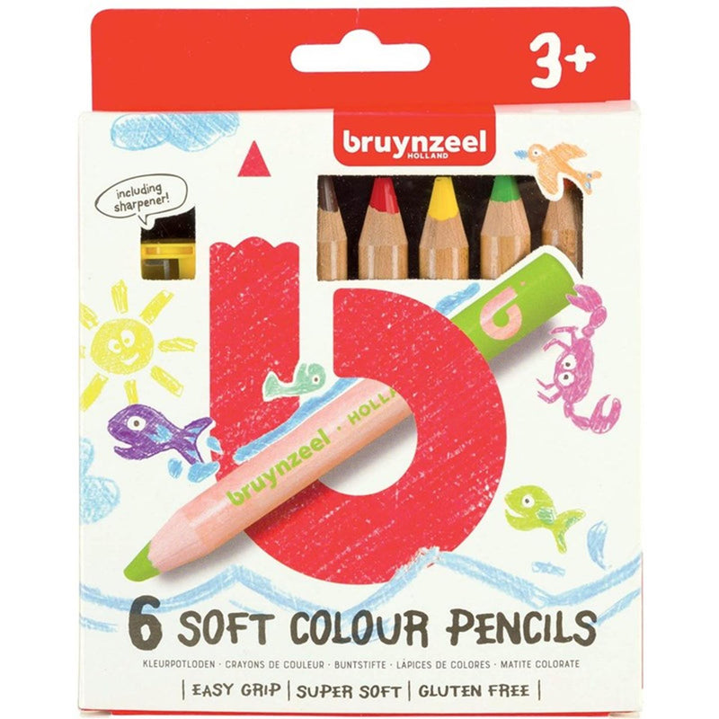 Bruynzeel soft colour kleurpotloden 6 stuks