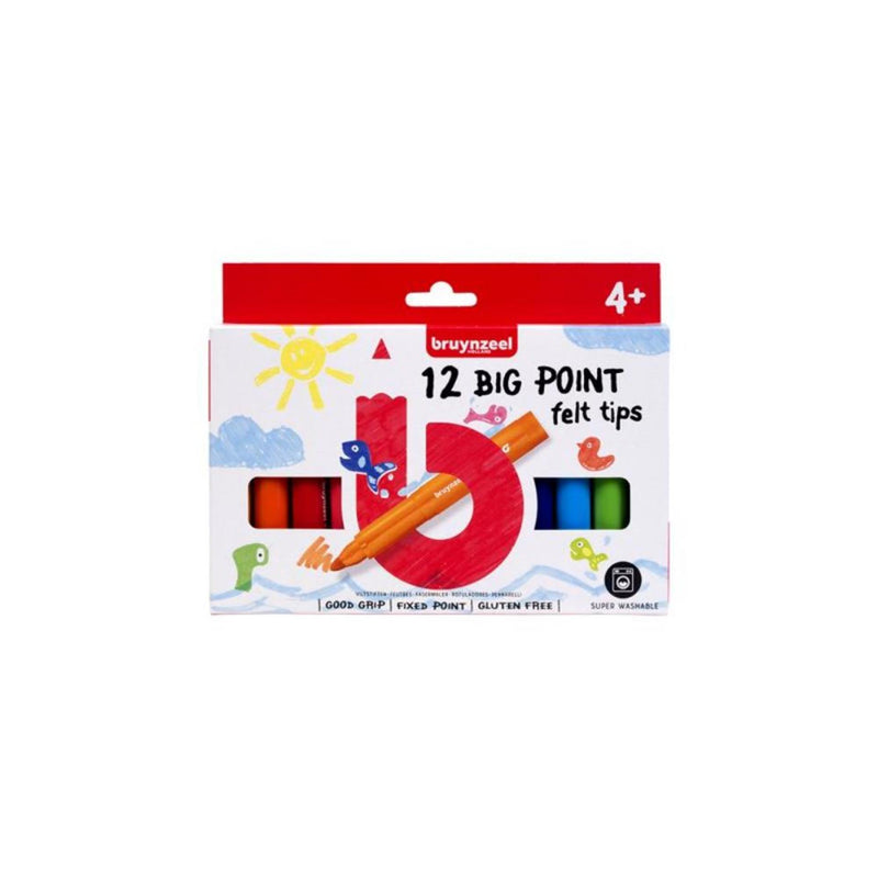 Bruynzeel kids big point viltstiften set 12