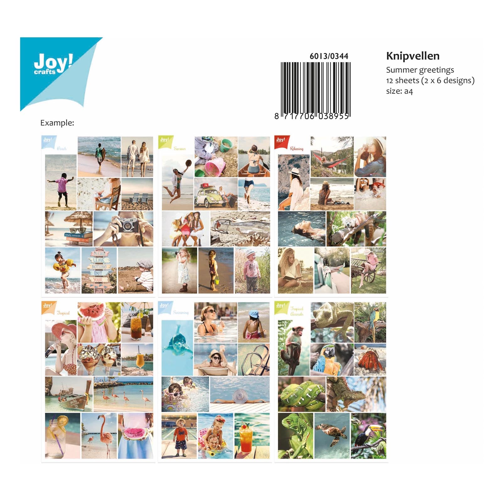 Joy!crafts • knipvellen a4 2x6pcs summer greetings