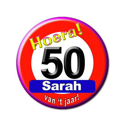 Paperdreams button klein - sarah verkeersbord