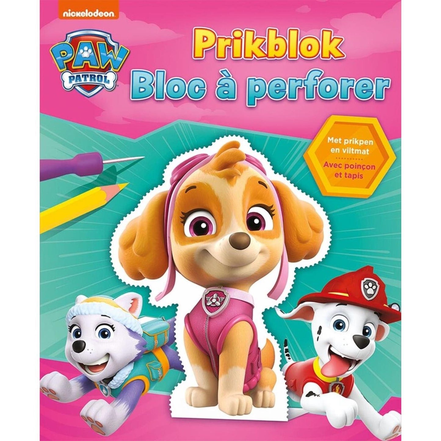 Deltas nickelodeon paw patrol prikblok roze