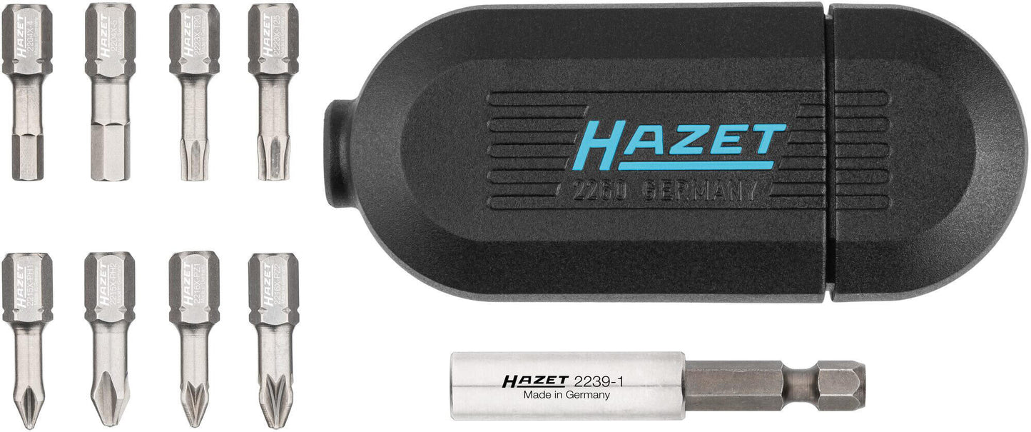 Hazet bitset 2260x 10n bit sets stainless steel m. bracket